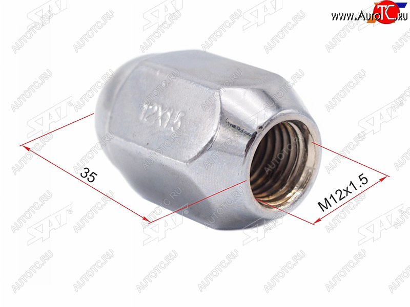 97 р. Гайка колесная TOYOTA SAT ST-90942-01081  с доставкой в г. Майкоп