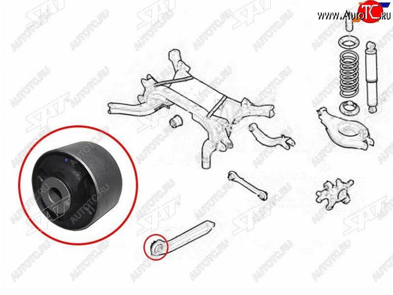 629 р. Сайлентблок Chevrolet Captiva 06-15  Opel Antara 06-15  Daewoo Winstorm 06-10 SAT ST-96626481B  с доставкой в г. Майкоп