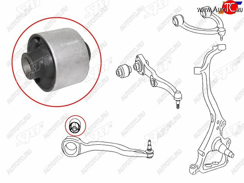 599 р. Сайлентблок Mercedes-Benz S-Class 05-13  CL-Class 06-14 SAT ST-A2213330814  с доставкой в г. Майкоп