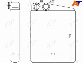 1 759 р. Радиатор отопителя салона AUDI A3S3 03-TT 06-SEAT ALTEATOLEDO 04- LEON 05-SKODA OCTAVIA SAT ST-AU07-395-0  с доставкой в г. Майкоп. Увеличить фотографию 1
