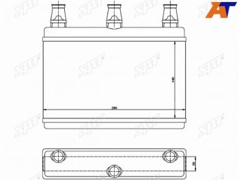 2 279 р. Радиатор отопителя салона  BMW 5 E60E61 03- 6 E63E64 04- SAT ST-BM60-395-0  с доставкой в г. Майкоп. Увеличить фотографию 1