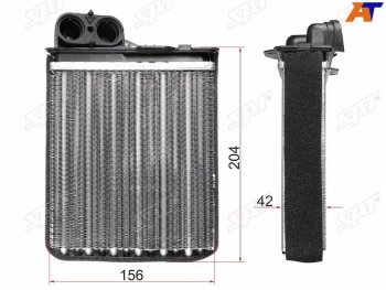 1 029 р. Радиатор отопителя салона RENAULT LOGAN 04-LOGAN 08- SANDERO 08-DUSTER 10-LADA LARGUS 12- SAT ST-DC01-395-A0  с доставкой в г. Майкоп. Увеличить фотографию 1
