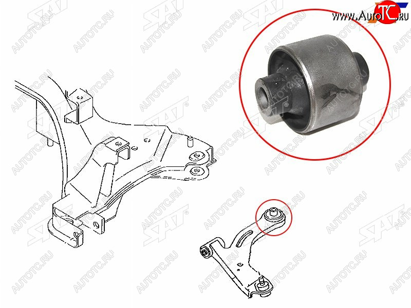 629 р. Сайлентблок Ford Escape 00-12  Maverick 93-07  Mazda Tribute 00-07 SAT ST-EC01-34-300J-BB  с доставкой в г. Майкоп