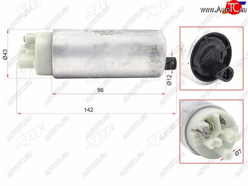 1 899 р. Топливный насос BMW E30 87-91E34 89-97E36 90-98E46 99-00 SAT ST-FP26  с доставкой в г. Майкоп