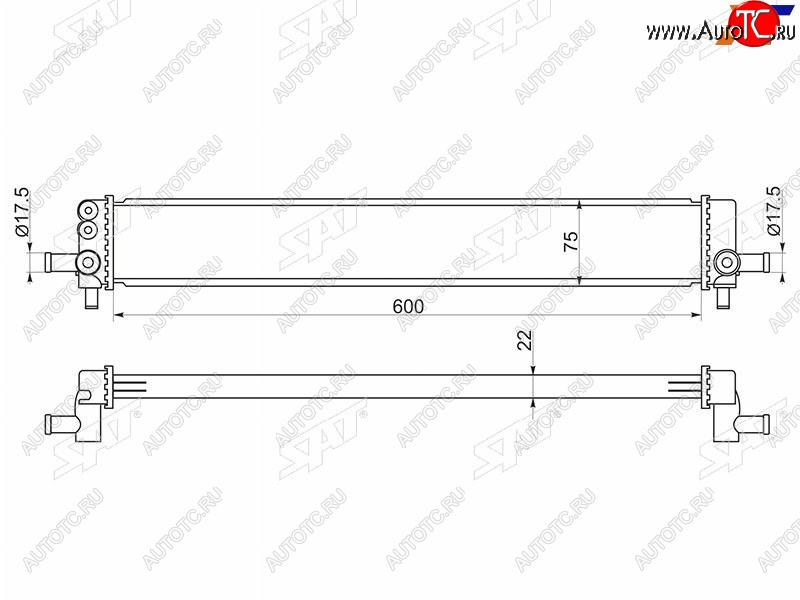 7 299 р. Радиатор инвертора LEXUS CT200H 10- SAT ST-G9010-76010  с доставкой в г. Майкоп