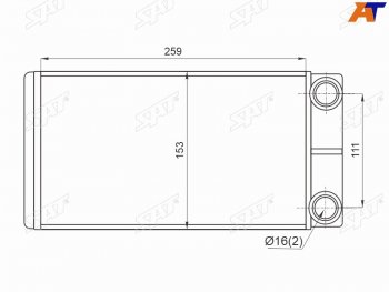 2 679 р. Радиатор отопителя салона GAZELLE NEXT 12- SAT ST-GZ01-395-0  с доставкой в г. Майкоп. Увеличить фотографию 1