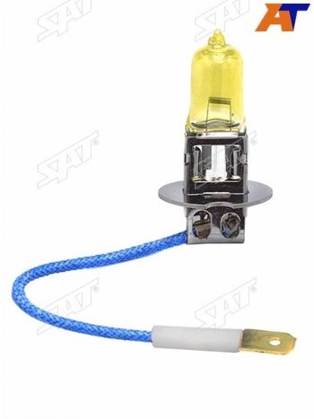 76 р. Лампа головного освещения галогенная желтая H3 12V 55W SAT ST-H3Y-12V  с доставкой в г. Майкоп. Увеличить фотографию 1