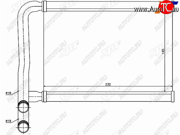 2 399 р. Радиатор отопителя салона  HYUNDAI ACCENT 05-KIA RIO 05- SAT ST-HNA5-395-0  с доставкой в г. Майкоп