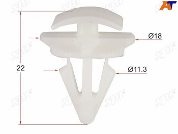 13 р. Клипса молдинга VAG (1 шт.)                                                                          SAT ST-KE-391  с доставкой в г. Майкоп. Увеличить фотографию 1