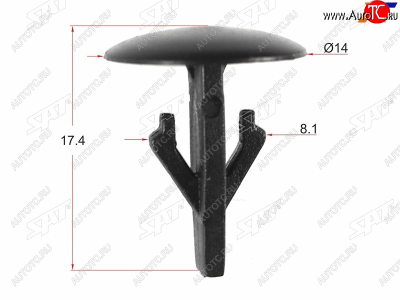 4 р. Клипса обшивки капота HONDA (1 шт.) SAT ST-KJ-1055  с доставкой в г. Майкоп