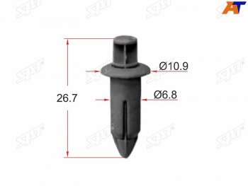 20 р. Клипса крепежная SAT ST-KJ-1087 (1 шт.) SAT ST-KJ-1087  с доставкой в г. Майкоп. Увеличить фотографию 2