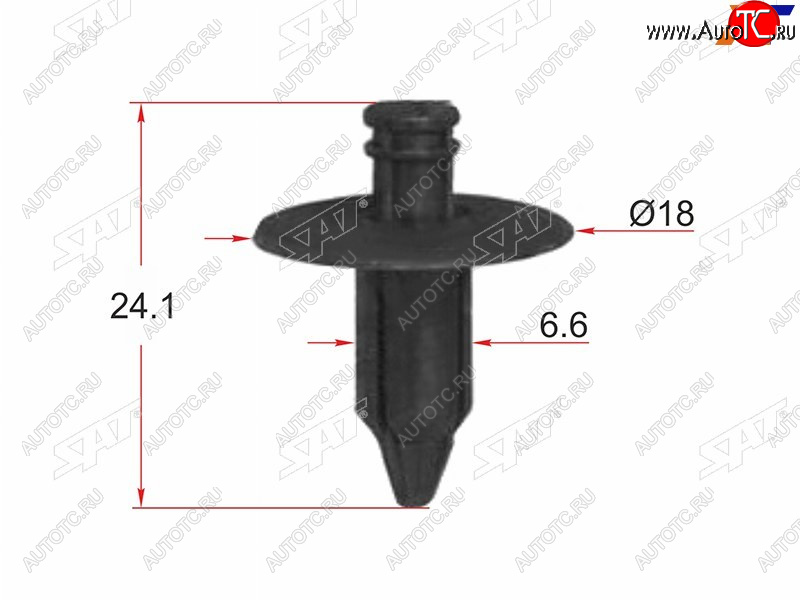 29 р. Клипса крепежная SAT ST-KJ-1529 (1 шт.) SAT ST-KJ-1529  с доставкой в г. Майкоп