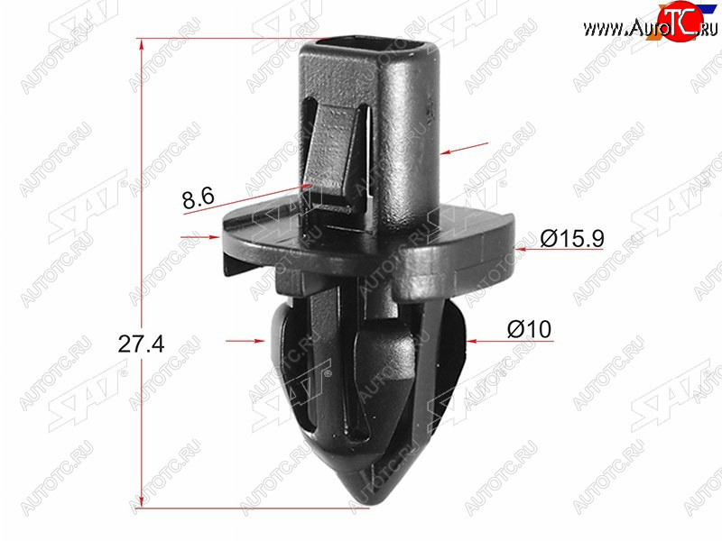 11 р. Клипса бампера HONDA (1 шт.) SAT ST-KJ-2295  с доставкой в г. Майкоп