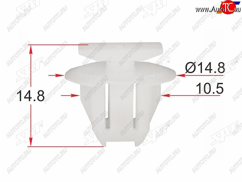 23 р. Клипса молдинга кузова NISSAN (1 шт.) SAT ST-KJ-2427  с доставкой в г. Майкоп