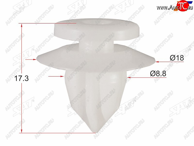 9 р. Клипса TOYOTALEXUS (1 шт.)                                                                          SAT ST-KJ-361  с доставкой в г. Майкоп