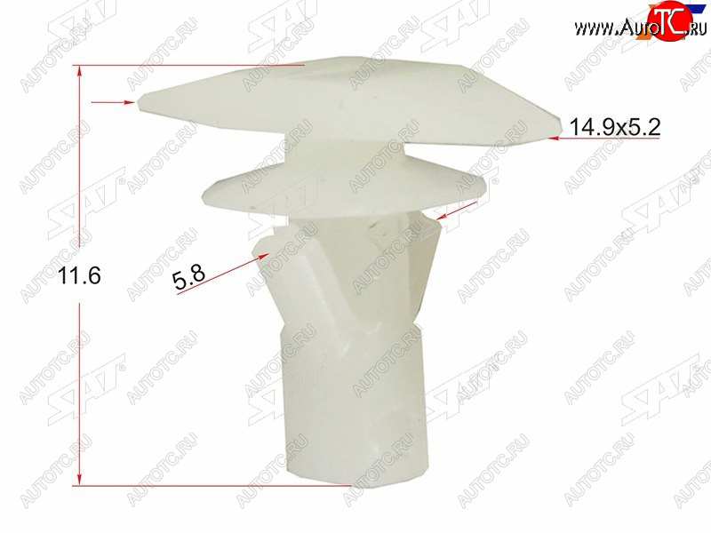 68 р. Клипса накладки двери FORDTOYOTAMAZDA (1 шт.) SAT ST-KJ-528  с доставкой в г. Майкоп