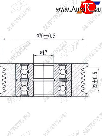 1 059 р. Ролик приводного ремня обводной MAZDA 36ATENZACX-5 08- SAT ST-L510-15-930A  с доставкой в г. Майкоп