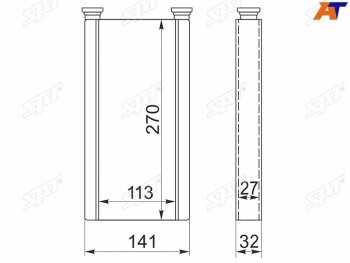 2 799 р. Радиатор отопителя салона TOYOTA HARRIERARISTO #ZS16# 97-05PROGRESS LEXUS RX300GS300 97-05 SAT ST-LX45-395-0  с доставкой в г. Майкоп. Увеличить фотографию 1
