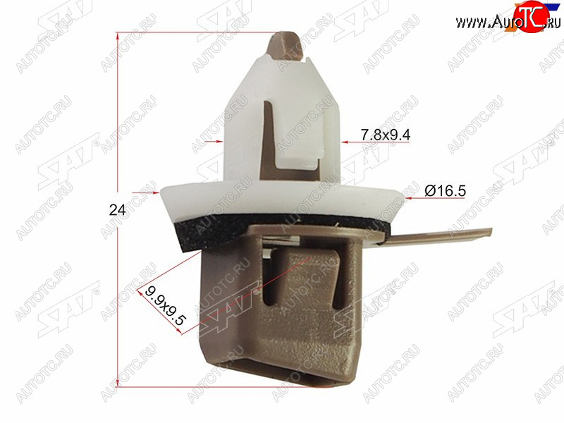 13 р. Клипса молдинга кузова TOYOTALEXUS (1 шт.) SAT ST-M10322  с доставкой в г. Майкоп