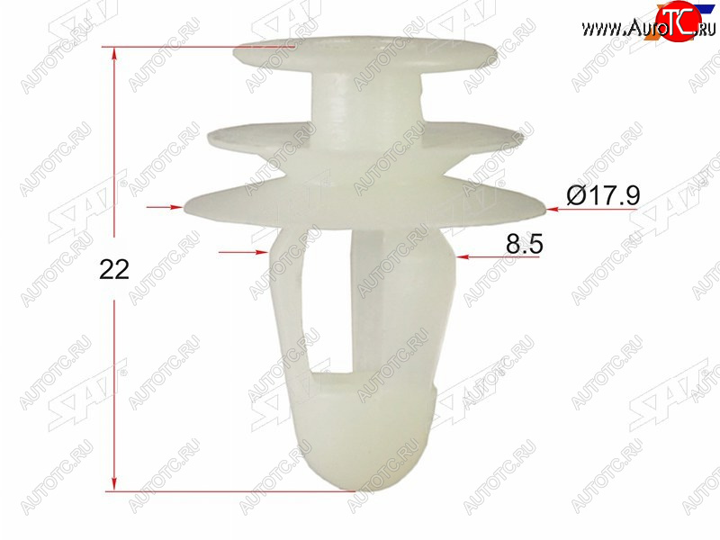 9 р. Клипса обшивки двери TOYOTALEXUS (1 шт.) SAT ST-M10324  с доставкой в г. Майкоп