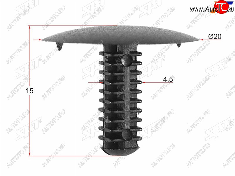 13 р. Клипса фиксатор TOYOTALEXUSNISSANHONDA (1 шт.) SAT ST-M10527  с доставкой в г. Майкоп