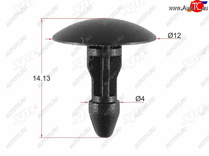 7 р. Клипса молдинга HONDA (1 шт.) SAT ST-M10580  с доставкой в г. Майкоп