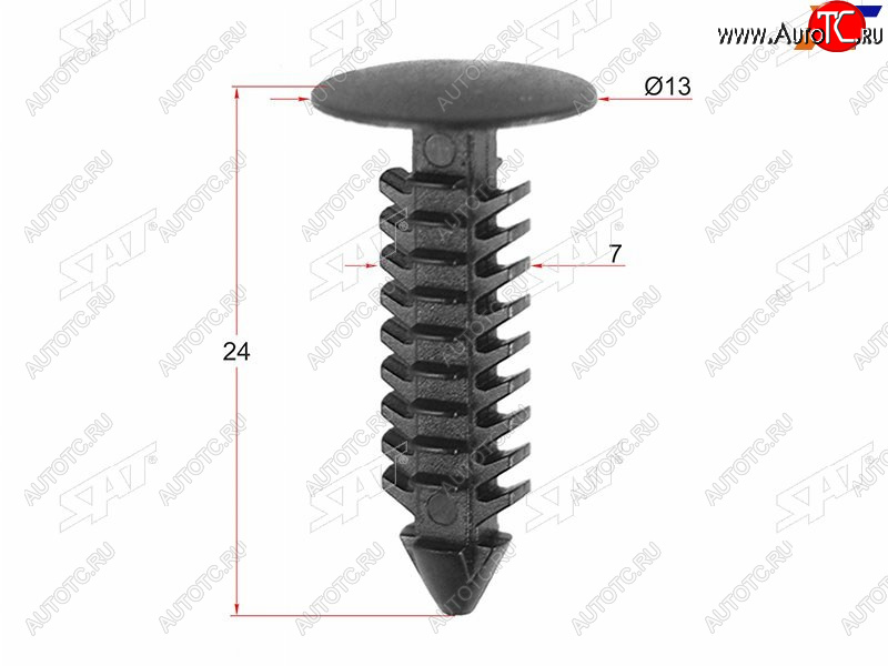 9 р. Клипса обшивки капота FORD (1 шт.) SAT ST-M10728  с доставкой в г. Майкоп