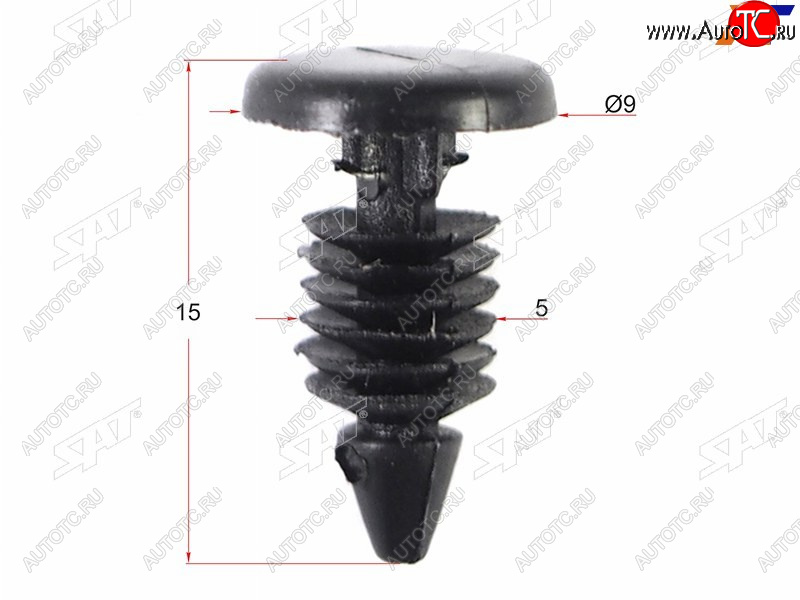 13 р. Клипса обшивки капота CHRYSLERVAGGMFORD (1 шт.) SAT ST-M11138  с доставкой в г. Майкоп