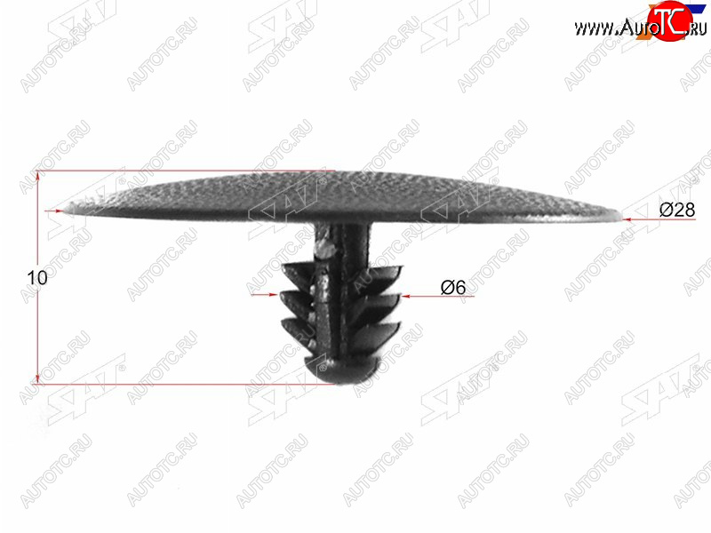 135 р. Клипса крепления обшивки капота NISSAN SENTRA (1 шт.) SAT ST-M11829  с доставкой в г. Майкоп
