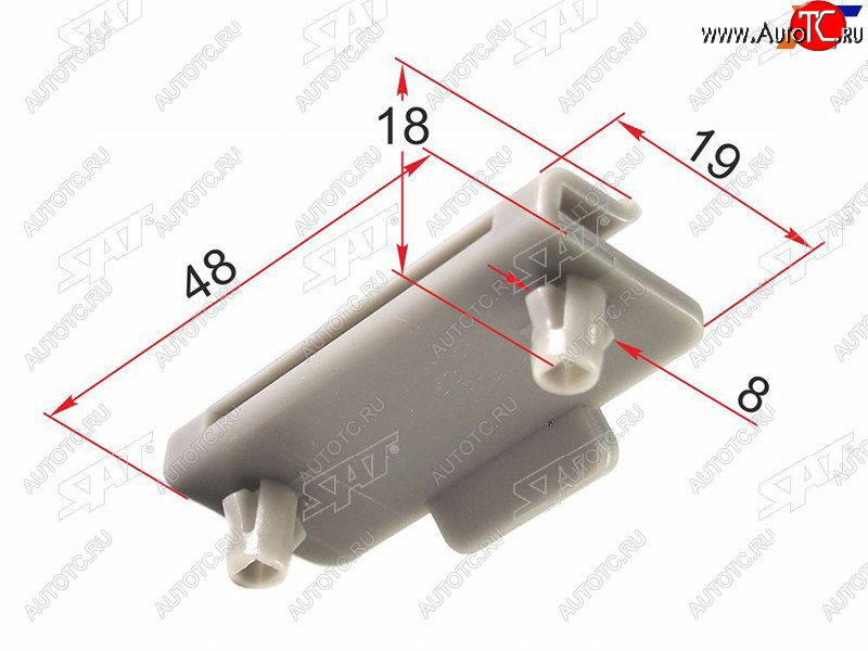 47 р. Клипса крепления фары TOYOTA HIGHLANDERKLUGER 00-07 низ (1 шт.) SAT ST-M12223  с доставкой в г. Майкоп