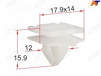 299 р. Клипса молдинга кузова GM (1 шт.) SAT ST-M12297  с доставкой в г. Майкоп. Увеличить фотографию 1