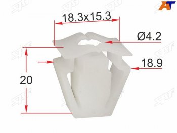 32 р. Клипса крепления бампера VAG (1 шт.) SAT ST-M12447  с доставкой в г. Майкоп. Увеличить фотографию 1