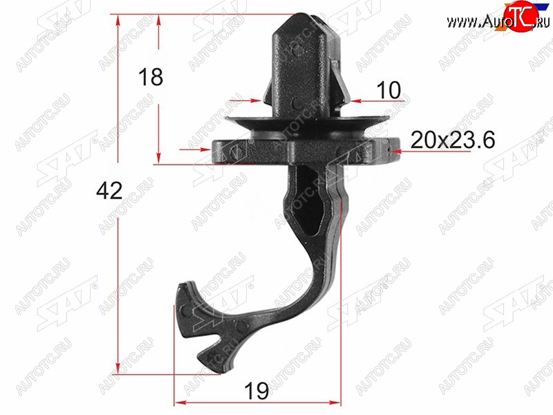 27 р. Клипса крепления накладки передней стойки TOYOTALEXUS (1 шт.) SAT ST-M12599  с доставкой в г. Майкоп