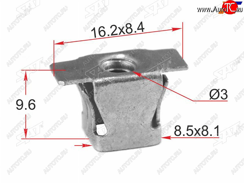 27 р. Гайка-фиксатор металлическая GM (1 шт.) SAT ST-M12644  с доставкой в г. Майкоп