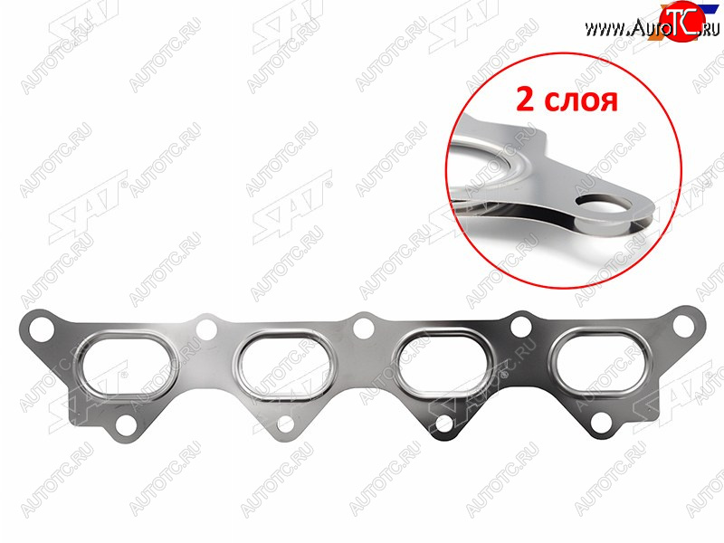319 р. Прокладка выпускного коллектора MITSUBISHI CARISMACOLTLANCERCEDIA 4G134A914G18 1,31.51.6 00- SAT ST-MR552763  с доставкой в г. Майкоп