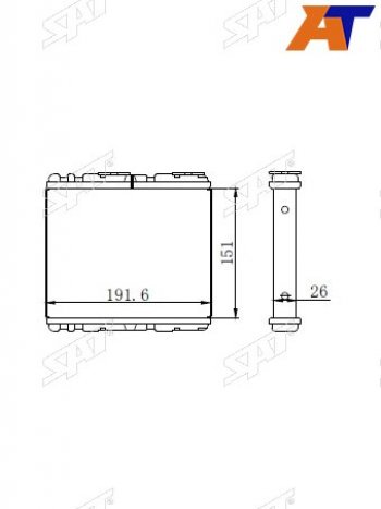 1 999 р. Радиатор отопителя салона  DIESEL MK211MK260MK251 94-2002 SAT ST-NSD211-395-0  с доставкой в г. Майкоп. Увеличить фотографию 1