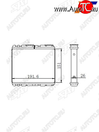 1 999 р. Радиатор отопителя салона  DIESEL MK211MK260MK251 94-2002 SAT ST-NSD211-395-0  с доставкой в г. Майкоп