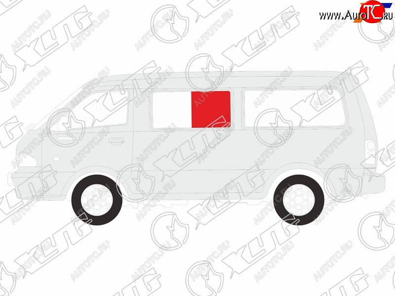 1 059 р. Стекло кузова боковое (не опускное) (Слева Цвет зеленый) Volkswagen Transporter 90-03  Caravelle 9 XYG STN-VAN SF/LH2  с доставкой в г. Майкоп