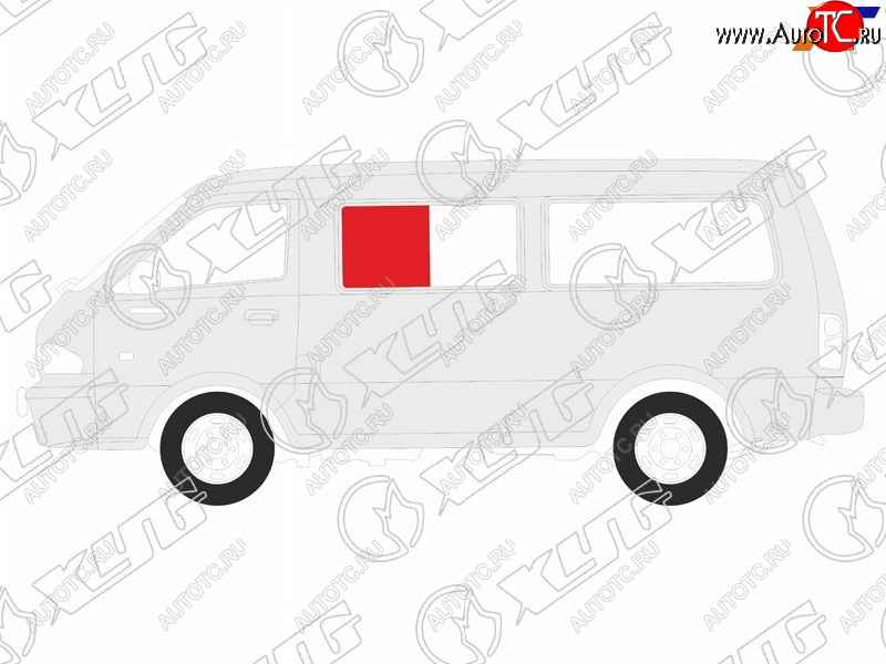 1 059 р. Стекло кузова боковое (не опускное) (Слева Цвет зеленый) Volkswagen Transporter 90-03  Caravelle 9 XYG STN-VAN SF/LH1  с доставкой в г. Майкоп