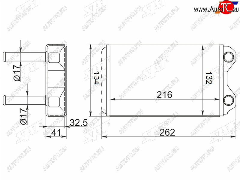 2 799 р. Радиатор отопителя салона TOYOTA COROLLASPRINTERCERESMARINO 91-02 SAT ST-TY26-395-0  с доставкой в г. Майкоп
