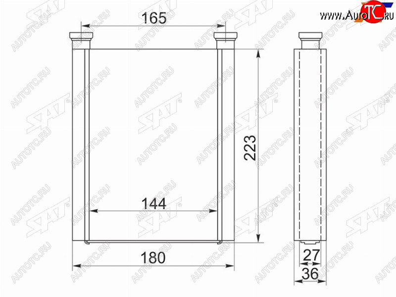 2 769 р. Радиатор отопителя салона TOYOTA COROLLASPACIO #ZE120 00-06AVENSIS #T250 03-08WILL VS #ZE12# 01-0 SAT ST-TY28-395-0  с доставкой в г. Майкоп
