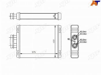 2 079 р. Радиатор отопителя салона  AUDI A1 10-SKODA FABIA 99-ROOMSTER 06-VOLKSWAGEN FOX 05-POLO 01-POLO SAT ST-VW01-395-0  с доставкой в г. Майкоп. Увеличить фотографию 1
