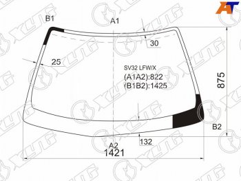 7 849 р. Стекло лобовое Toyota Camry 90-94  Vista 90-94  Camry 90-94 XYG SV32 LFW/X  с доставкой в г. Майкоп. Увеличить фотографию 1