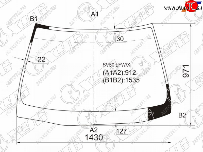 5 999 р. Стекло лобовое Toyota Vista 98-03  Vista Ardeo 98-03 XYG SV50 LFW/X  с доставкой в г. Майкоп