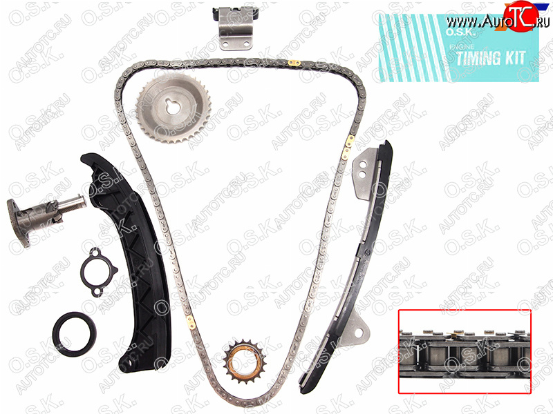 12 449 р. Комплект для замены цепи ГРМ TOYOTA COROLLAALLIONPRIUS 1ZR-FE2ZR-FEFXE 07- OSK T058K  с доставкой в г. Майкоп