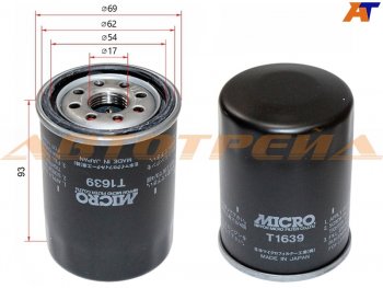 539 р. Фильтр масляный TOYOTA #AZF#,#GE,#GTE 90- MICRO T1639  с доставкой в г. Майкоп. Увеличить фотографию 2