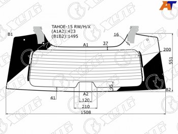 25 999 р. Стекло заднее (Цвет зеленый Обогрев С креплениями) Chevrolet Tahoe 13-21  Cadillac Escalade 15-21 XYG TAHOE-15 RW/H/X  с доставкой в г. Майкоп. Увеличить фотографию 1