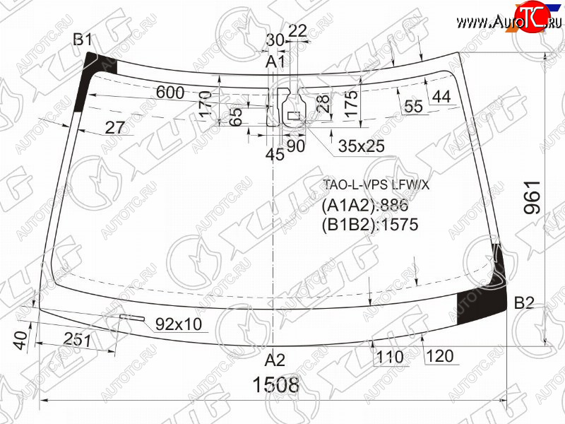 12 449 р. Стекло лобовое (Датчик дождя) Honda Accord USA 07-12 XYG TAO-L-VPS LFW/X  с доставкой в г. Майкоп