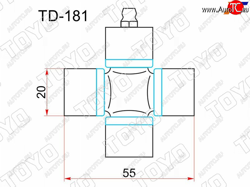 799 р. Крестовина карданного вала DAIHATSU HIJET NEWLINE L35 L37 L50 S35 61-75 TOYO TD-181  с доставкой в г. Майкоп