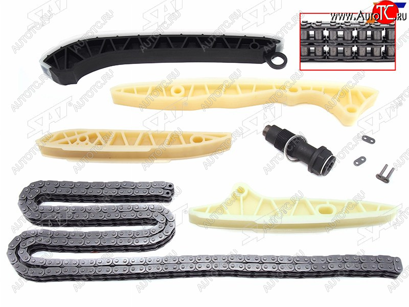 10 999 р. Комплект цепи ГРМ M272 3,5 MERCEDES W203W204GLK350ML350R350E350SprinterVito 07- SAT TK-BE014  с доставкой в г. Майкоп